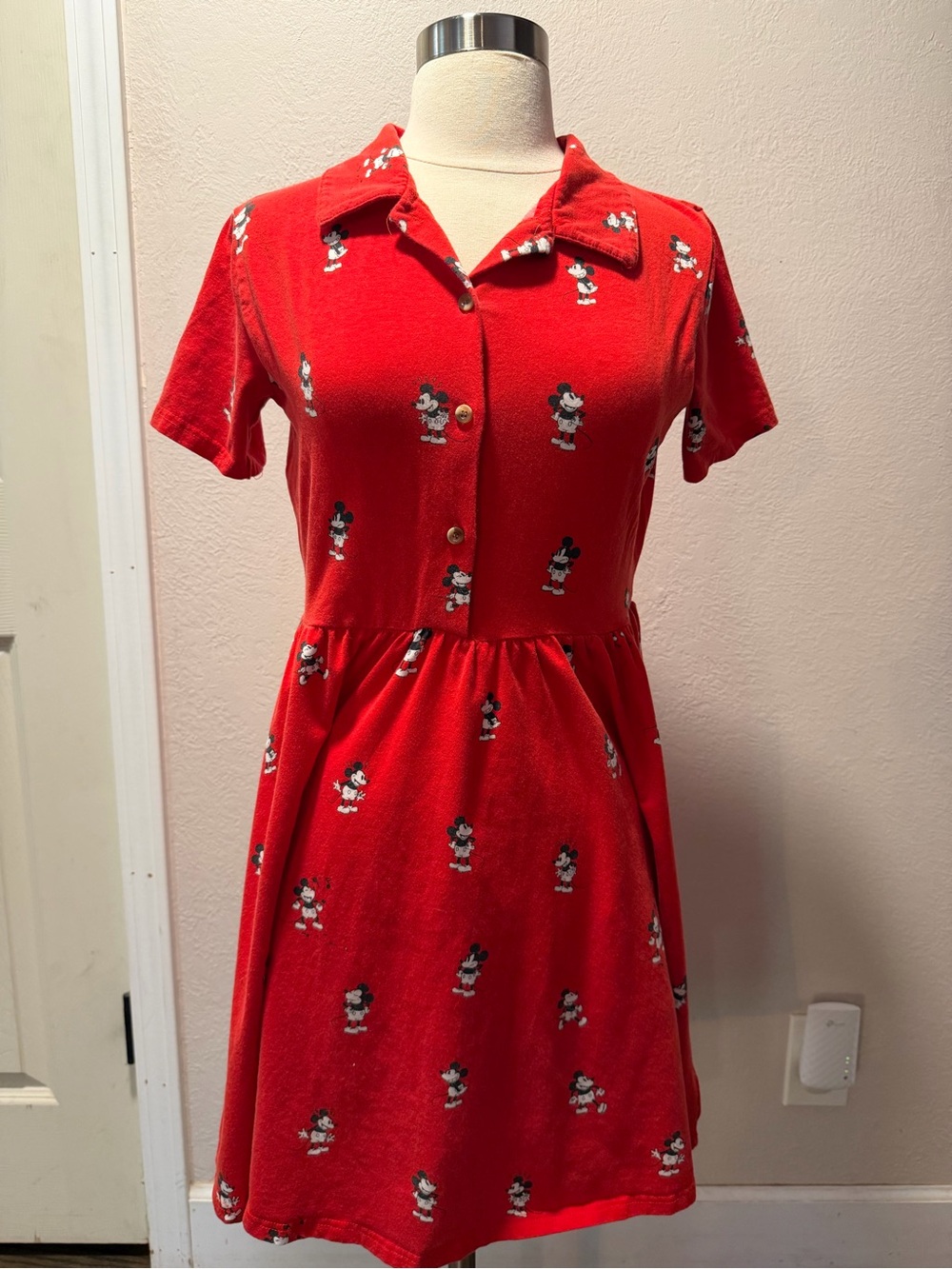 Cakeworthy Disney mickey mouse red shirt dress